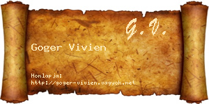 Goger Vivien névjegykártya